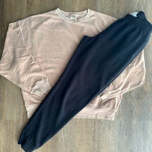 Victoria’s Secret PINK Collection Campus Joggers and Sweatshirt